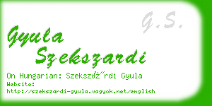 gyula szekszardi business card